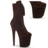 Velvet 20 cm FLAMINGO-1045VEL Brown heeled boots + protective toe caps
