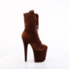 Velvet 20 cm FLAMINGO-1045VEL Brown heeled boots + protective toe caps