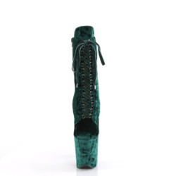 Velvet 20 cm FLAMINGO-1045VEL green heeled boots + protective toe caps