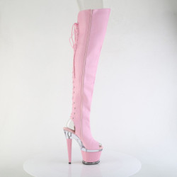Vegan 18 cm SPECTATOR-3030 rose high heeled lace up thigh high boots