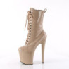 ENCHANT-1040 19 cm pleaser stivaletti tacco alto plateau beige