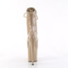 ENCHANT-1040 19 cm pleaser stivaletti tacco alto plateau beige