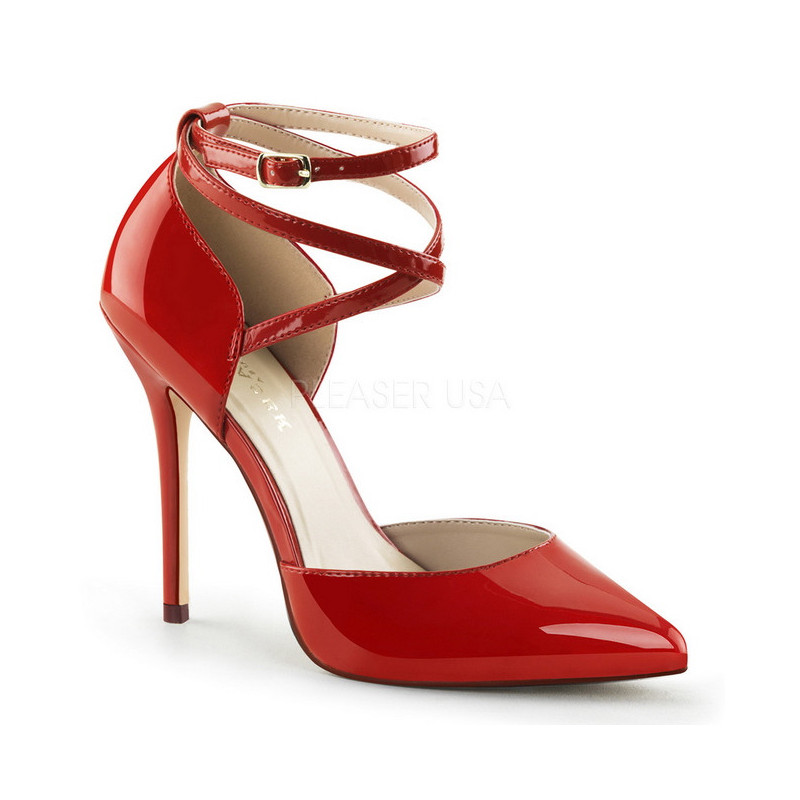 Rosso Vernice 13 cm AMUSE-25 Scarpe Décolleté da Sera