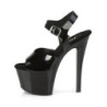Black high heels 18 cm SKY-308N jelly-like platform high heels