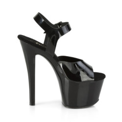 Black high heels 18 cm SKY-308N jelly-like platform high heels