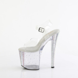 Transparent rhinestones platform 19 cm 708RS-01 pleaser high heels sandals