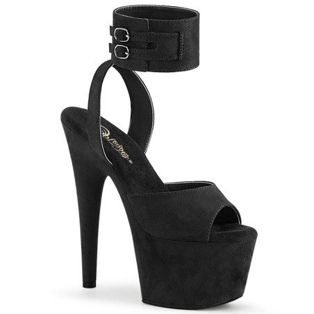 Black Leatherette 18 cm ADORE-791FS pleaser high heels ankle straps