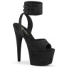 Black Leatherette 18 cm ADORE-791FS pleaser high heels ankle straps