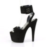 Black Leatherette 18 cm ADORE-791FS pleaser high heels ankle straps