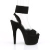 Black Leatherette 18 cm ADORE-791FS pleaser high heels ankle straps
