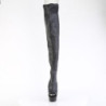 Vegan 15 cm DELIGHT-4019 high heeled lace up thigh high boots