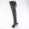 Vegan 15 cm DELIGHT-4019 high heeled lace up thigh high boots