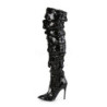 Nero Lustrini 13 cm COURTLY-3011 Stivali Alti Pleaser