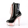 Verniciata 15,5 cm DELIGHT-1020 Stivaletti da donna plateau cromo rosa