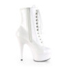 Bianco Verniciato 15,5 cm DELIGHT-1020 Stivaletti da donna plateau
