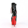 Patent 15,5 cm DELIGHT-1020 Red Chrome Platform Ankle Calf Boots