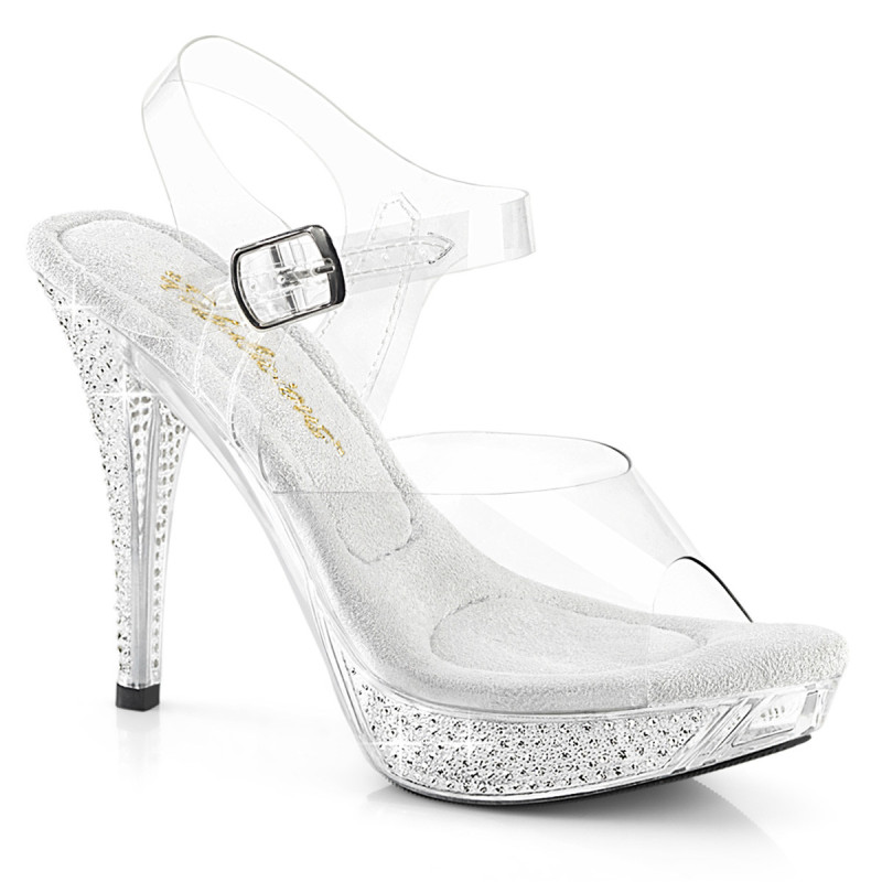Transparent 11,5 cm ELEGANT-408-2 Bikini posing high heel shoes