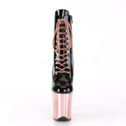 Patent 20 cm FLAMINGO-1020 Rose Chrome Platform Ankle Calf Boots