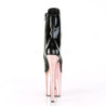 Patent 20 cm FLAMINGO-1020 Rose Chrome Platform Ankle Calf Boots