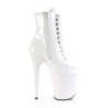 Bianco Verniciato 20 cm FLAMINGO-1020 Stivaletti da donna plateau