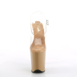 Brown 20 cm FLAMINGO-808-1 Platform High Heels Shoes