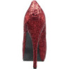 Rosso Glitter 14,5 cm Burlesque TEEZE-06GW scarpe décolleté per piedi larghi da uomo