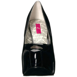 Black Patent 14,5 cm Burlesque TEEZE-06W mens pumps for wide feets