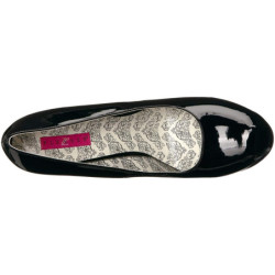 Nero Verniciata 14,5 cm Burlesque TEEZE-06W scarpe décolleté per piedi larghi da uomo