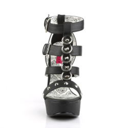 Nero Ecopelle 14,5 cm Burlesque TEEZE-42W tacco alto per piedi larghi da uomo