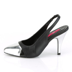 Leatherette 10 cm DREAM-405 slingback pumps transvestite shoes