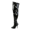 Patent 13 cm SEDUCE-3000WC thigh high stretch overknee boots wide calf
