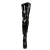Patent 13 cm SEDUCE-3000WC thigh high stretch overknee boots wide calf