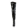 Patent 13 cm SEDUCE-3000WC thigh high stretch overknee boots wide calf