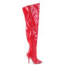 Red 13 cm SEDUCE-3000WC thigh high stretch overknee boots wide calf