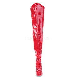 Red 13 cm SEDUCE-3000WC thigh high stretch overknee boots wide calf