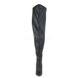 Leatherette 13 cm thigh high stretch overknee boots wide calf