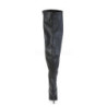 Leatherette 13 cm thigh high stretch overknee boots wide calf