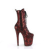 Red Snake pattern 20 cm 1040SPF Exotic pole dance ankle boots