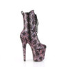 1040SPF - 20 cm pleaser high heels ankle boots Snake pattern rose