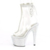 Trasparente 18 cm BEJEWELED-1018C-2RS stivaletti con plateau strass