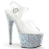 Silver glitter platform 18 cm ADORE-708LG poledance shoes