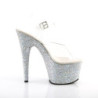 Argento glitter plateau 18 cm ADORE-708LG scarpe da pole dance