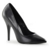 Black Leatherette 13 cm SEDUCE-420 pointed toe pumps high heels