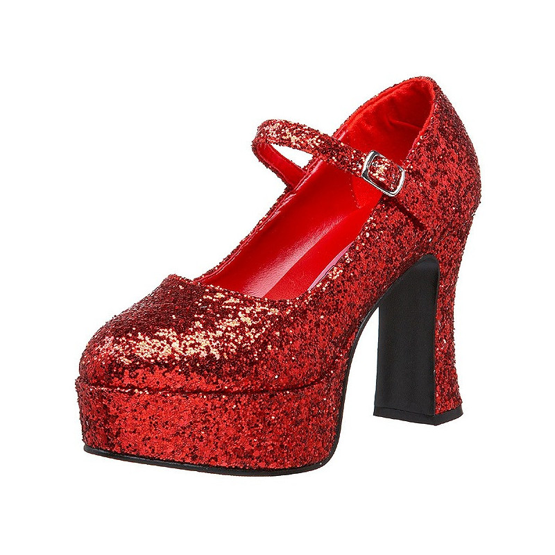 Red Glitter 11 cm MARYJANE-50G Platform Pumps Mary Jane