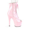 Rosa Verniciata 18 cm ADORE-1021 stivaletti con plateau suola donna