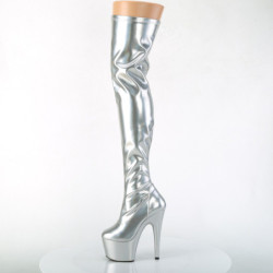 Silver 18 cm ADORE-3000HWR Hologram exotic pole dance overknee boots