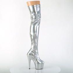Silver 18 cm ADORE-3000HWR Hologram exotic pole dance overknee boots
