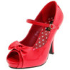 Red Shiny 12 cm vintage CUTIEPIE-08 Platform Pumps Open Toe