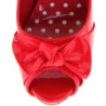 Red Shiny 12 cm vintage CUTIEPIE-08 Platform Pumps Open Toe