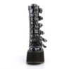 Hologram 9 cm DAMNED-225 emo calf-high buckle boots platform black